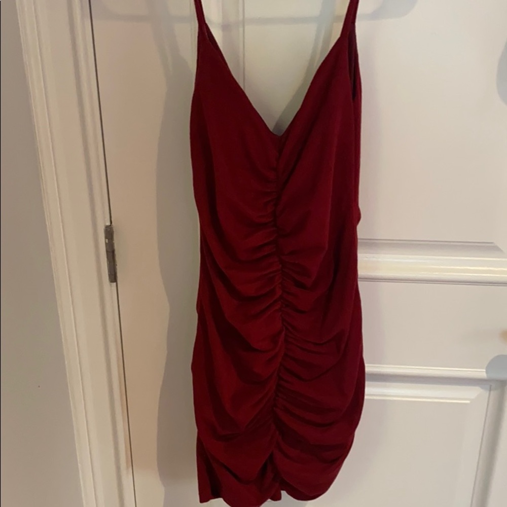 Red velvet dress